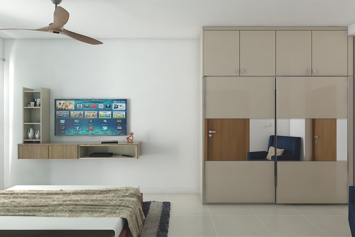 Master Bedroom with mirror wardrode